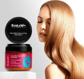 ECOLCHIPRO before and after hair ends comparison showing reduced frizz benefit