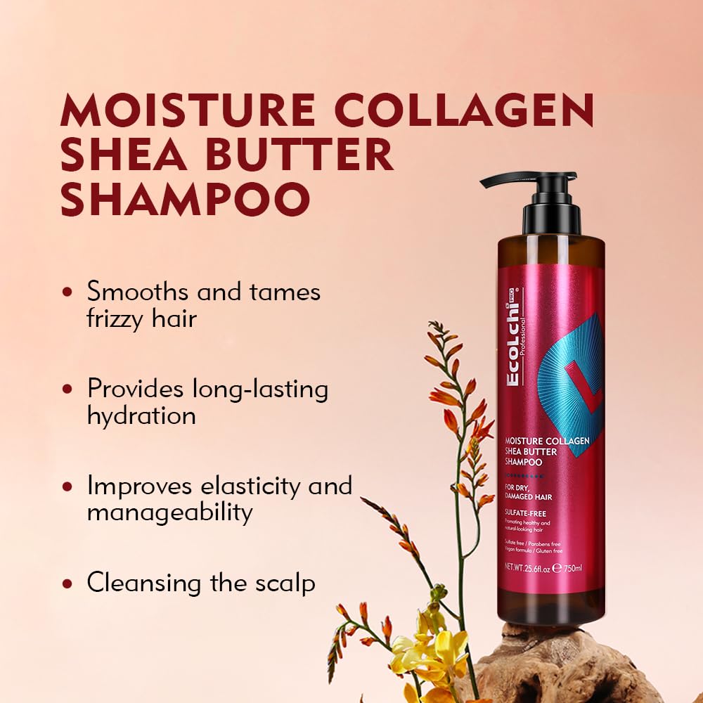 ECOLCHIPRO shampoo pouring from bottle illustrating easy application and control