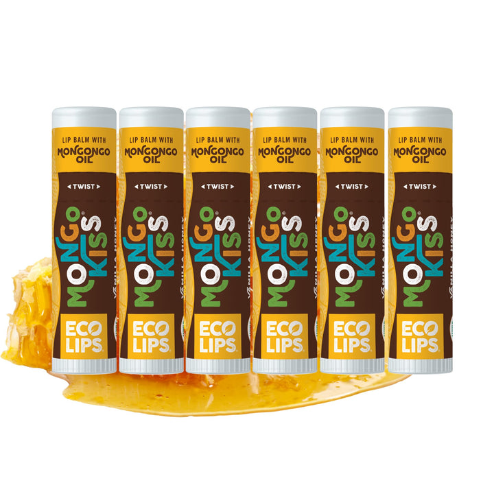 Eco Lips front packaging showing vanilla honey flavor and organic benefits