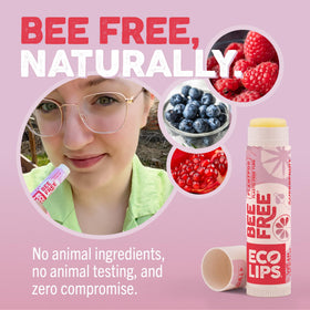 Lifestyle scene of Eco Lips used outdoors protecting lips from wind and dryness