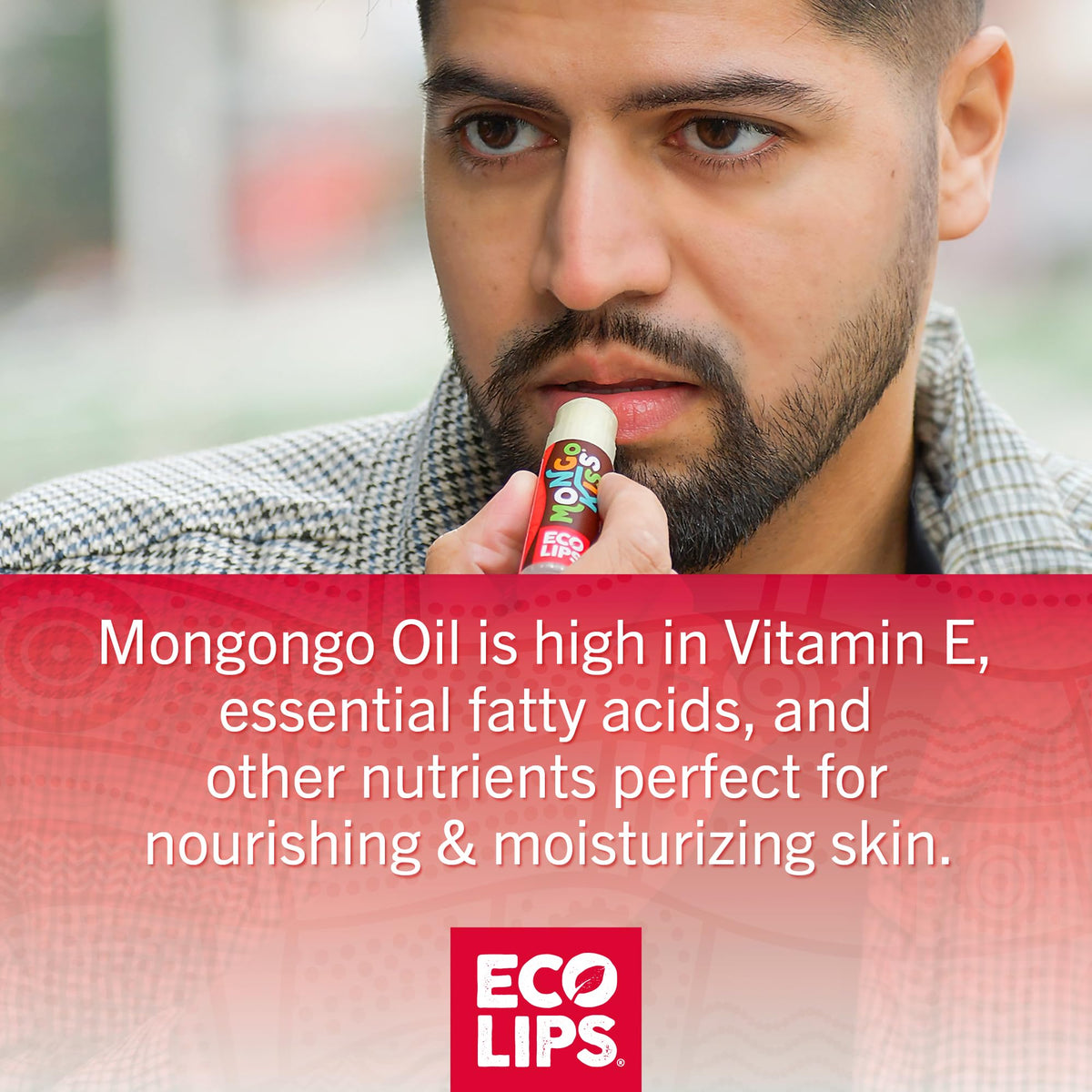 Eco Lips tube close-up showing balm texture for smooth moisturizing