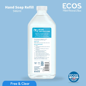 ECOS lather on hands demonstrating gentle effective cleansing