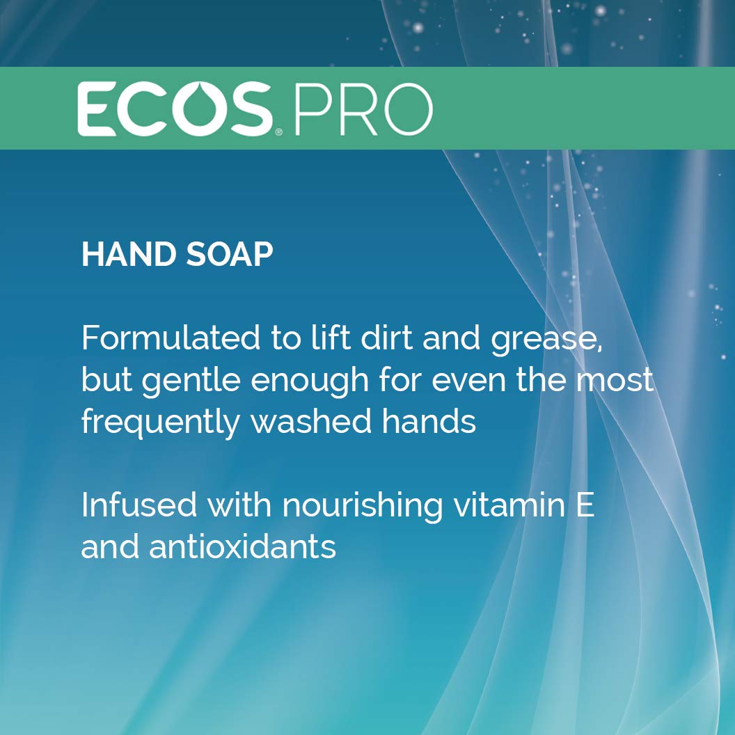 ECOS PRO being poured into a wall dispenser to refill and reduce plastic waste