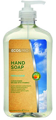ECOS front packaging showing unscented hand soap and eco benefits