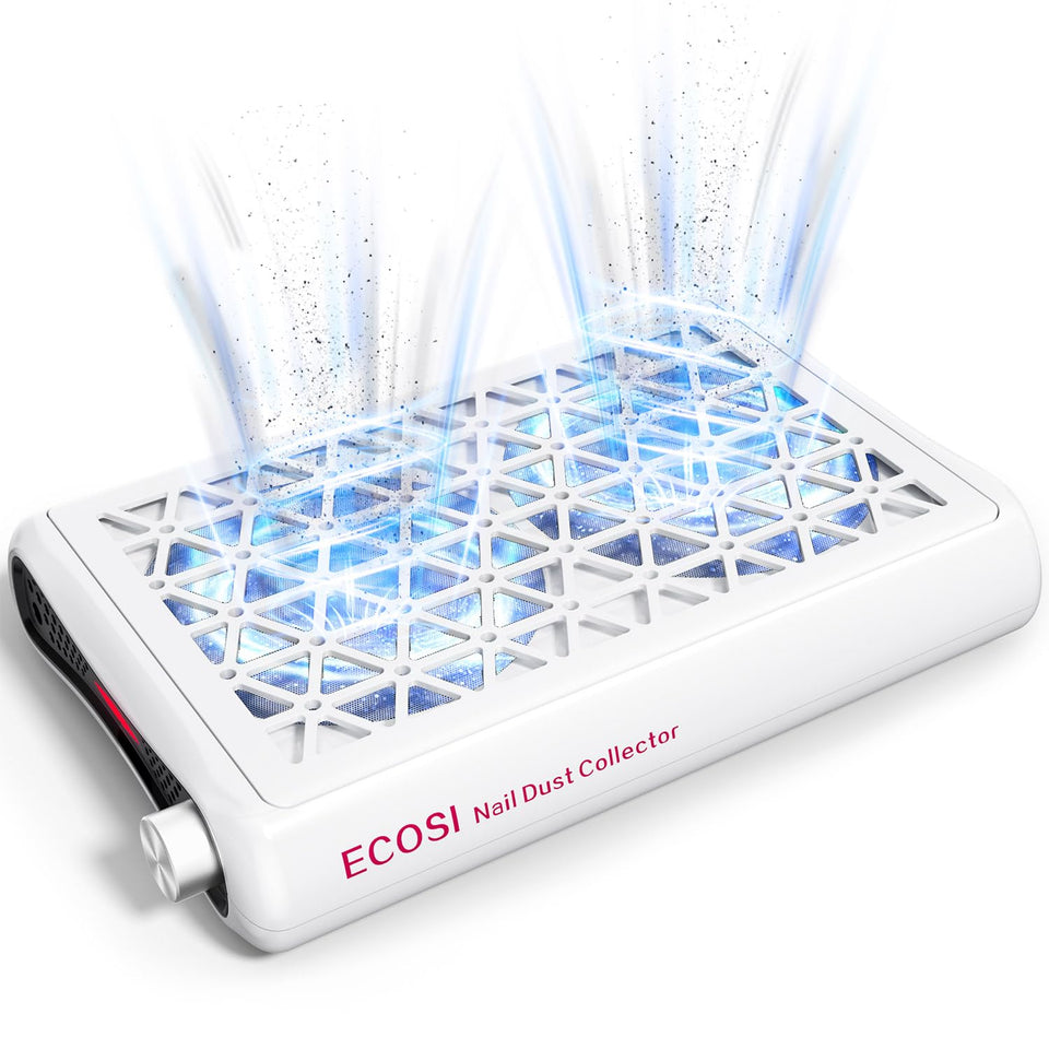 ECOSI front view showing sleek white housing and intake for tidy benches