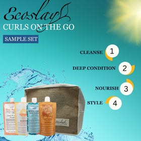 Ecoslay Banana Cream deep conditioner jar open showing rich cream for intense moisturization