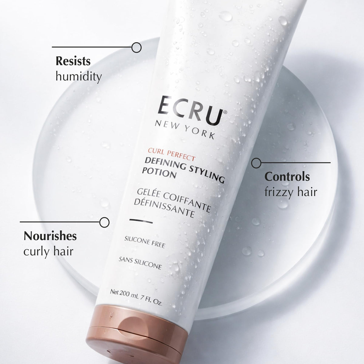 Ecru New York being diffused showing enhanced curl shape and increased volume