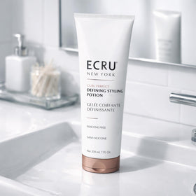 Ecru New York label and ingredients closeup showing product information and use tips