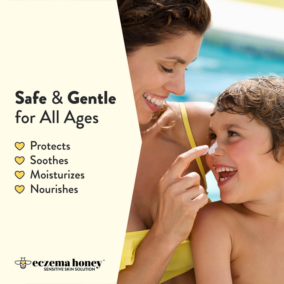 ECZEMA HONEY applied on arm showing smooth finish and barrier support