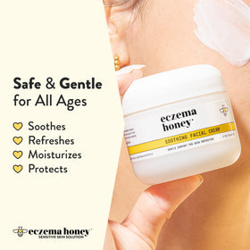 ECZEMA HONEY application on hand demonstrating gentle spreadability and hydration benefits