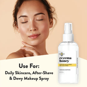 ECZEMA HONEY beside bathtub lifestyle shot suggesting daily use comfort