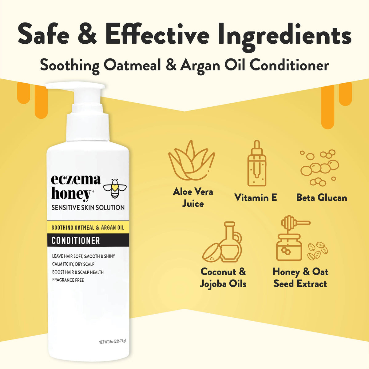 ECZEMA HONEY conditioner texture close-up highlighting creamy moisture