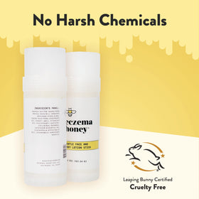 ECZEMA HONEY ingredient label detail showing colloidal oatmeal and natural oils
