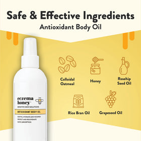 ECZEMA HONEY spray nozzle close-up demonstrating easy after-shower application