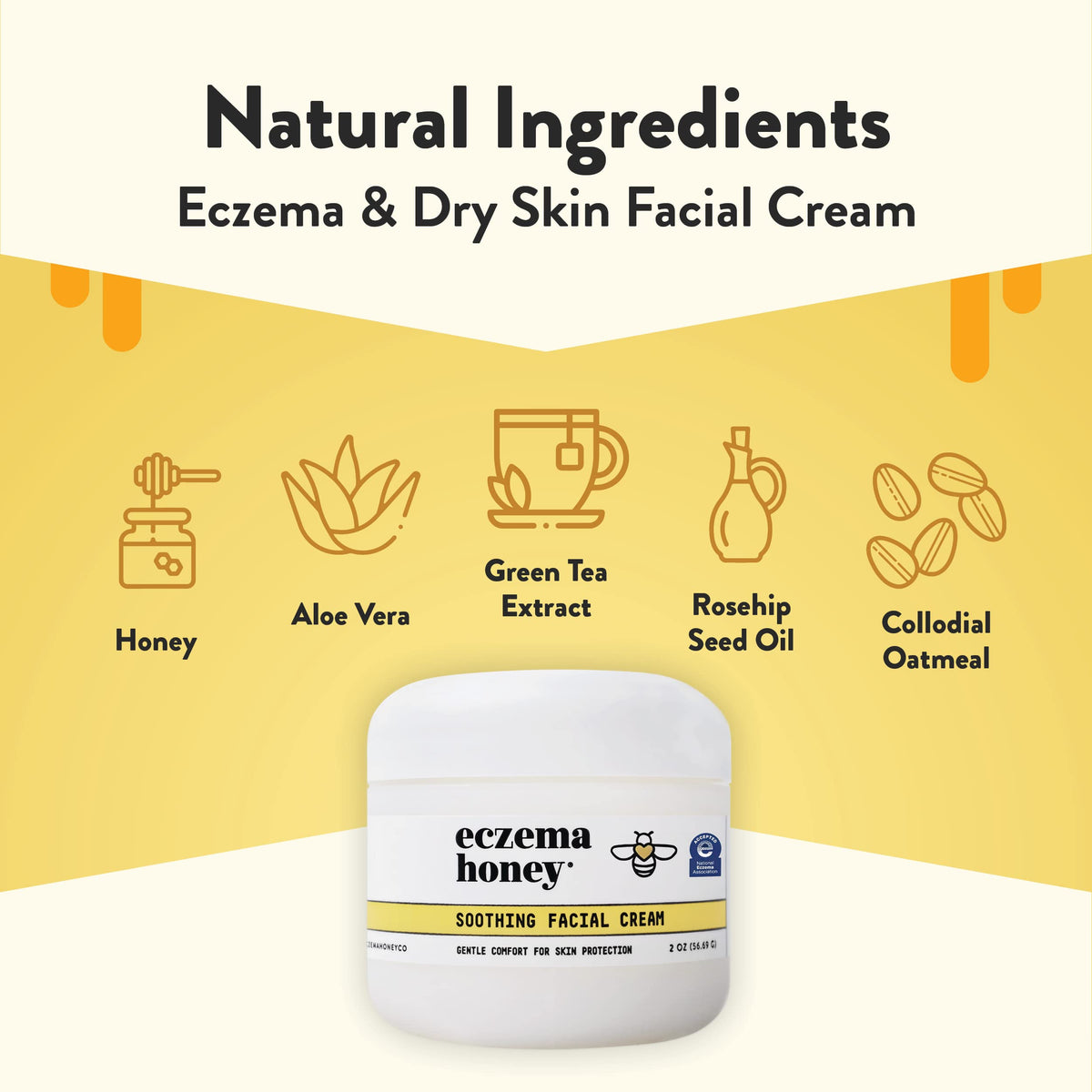 ECZEMA HONEY cream texture close-up showing lightweight consistency for quick absorption