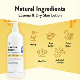 ECZEMA HONEY creamy lotion texture closeup demonstrating smooth spreadability