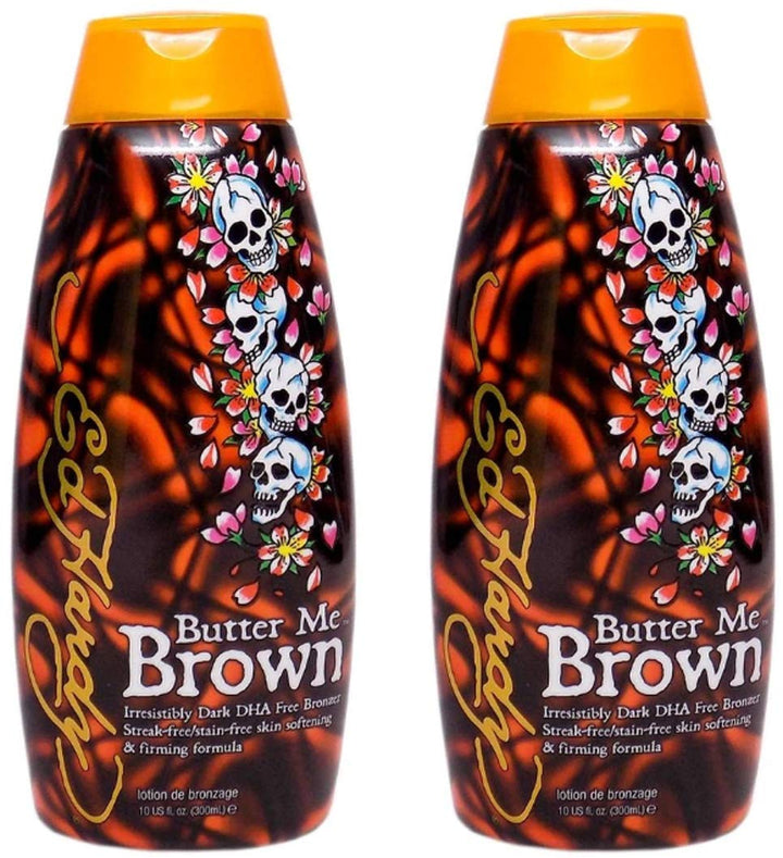ED HARDY front packaging showing 10 oz bottle and instant streak-free bronzing benefits