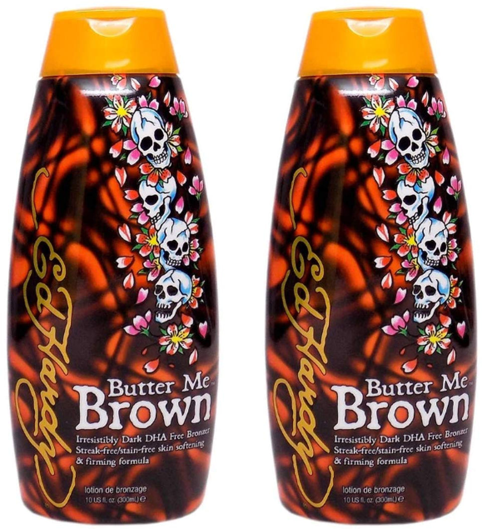 ED HARDY front packaging showing 10 oz bottle and instant streak-free bronzing benefits