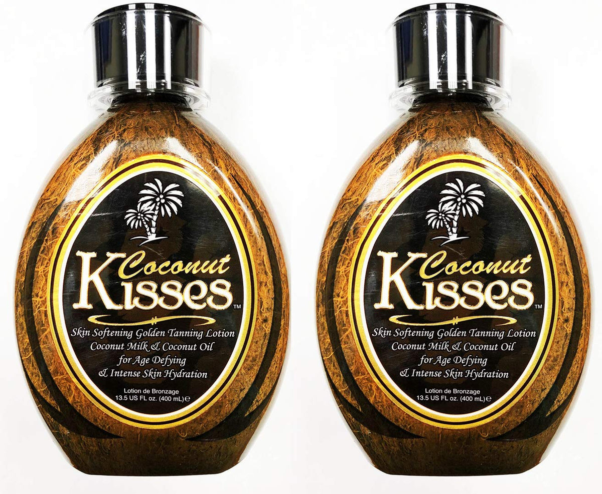 ED HARDY Coconut Kisses front shot showing two 13.5 oz bottles and packaging benefit hydration