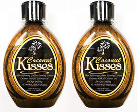 ED HARDY Coconut Kisses front shot showing two 13.5 oz bottles and packaging benefit hydration