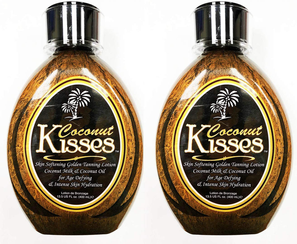 ED HARDY Coconut Kisses front shot showing two 13.5 oz bottles and packaging benefit hydration