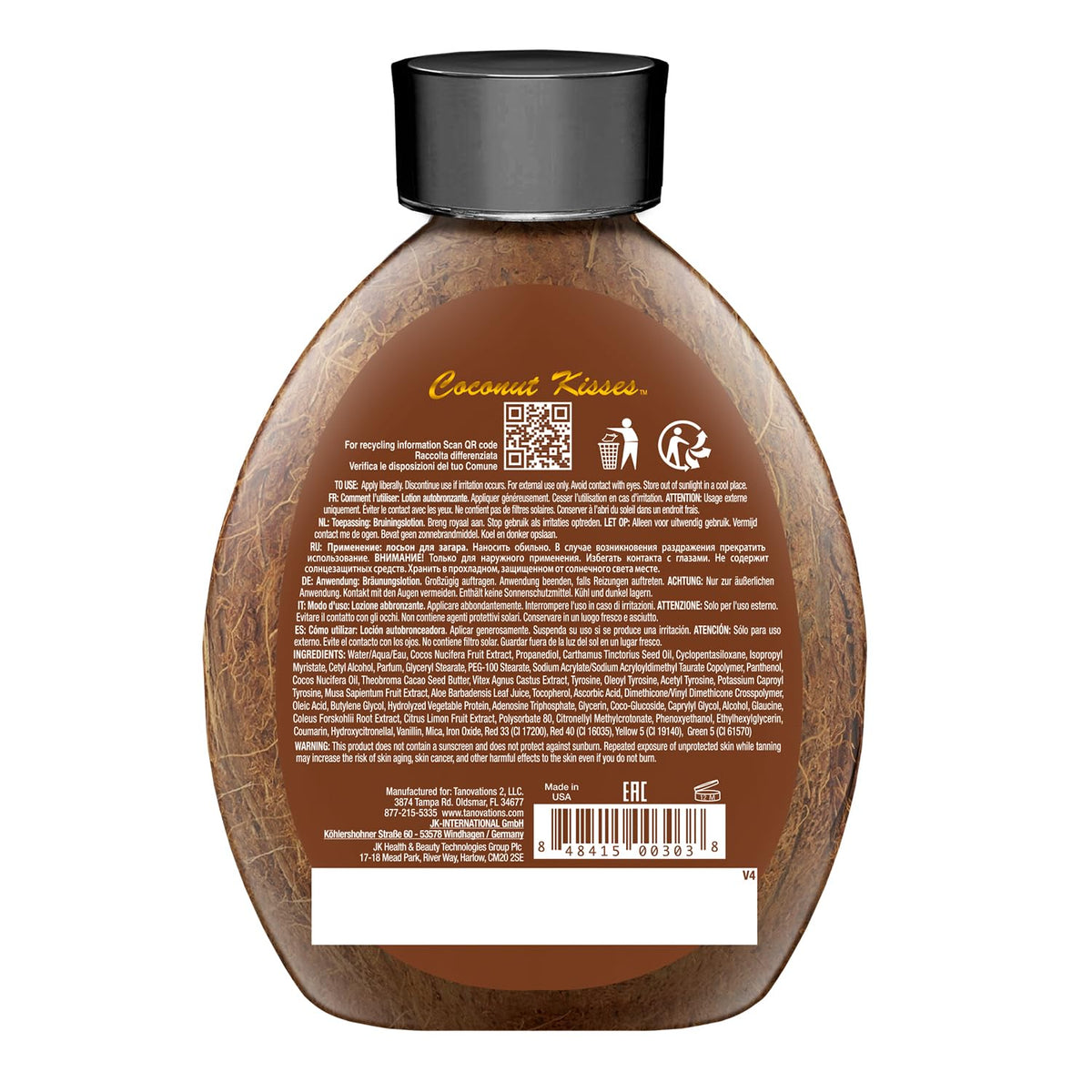 Ed Hardy lotion texture close-up highlighting rich coconut hydration