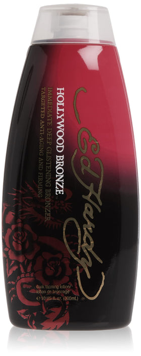 Ed Hardy front packaging showing bottle and label, fast visible bronzing