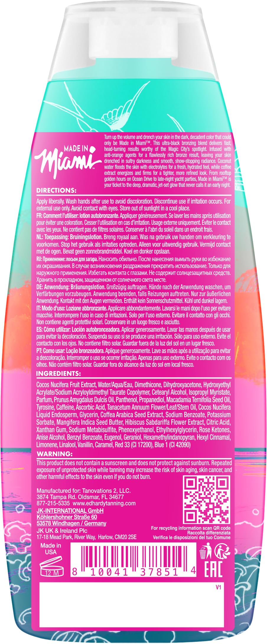 Ed Hardy Made In Miami creamy lotion texture close-up showing smooth spreadability