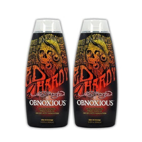 ED HARDY front packaging showing lot of two bottles and product labeling benefits