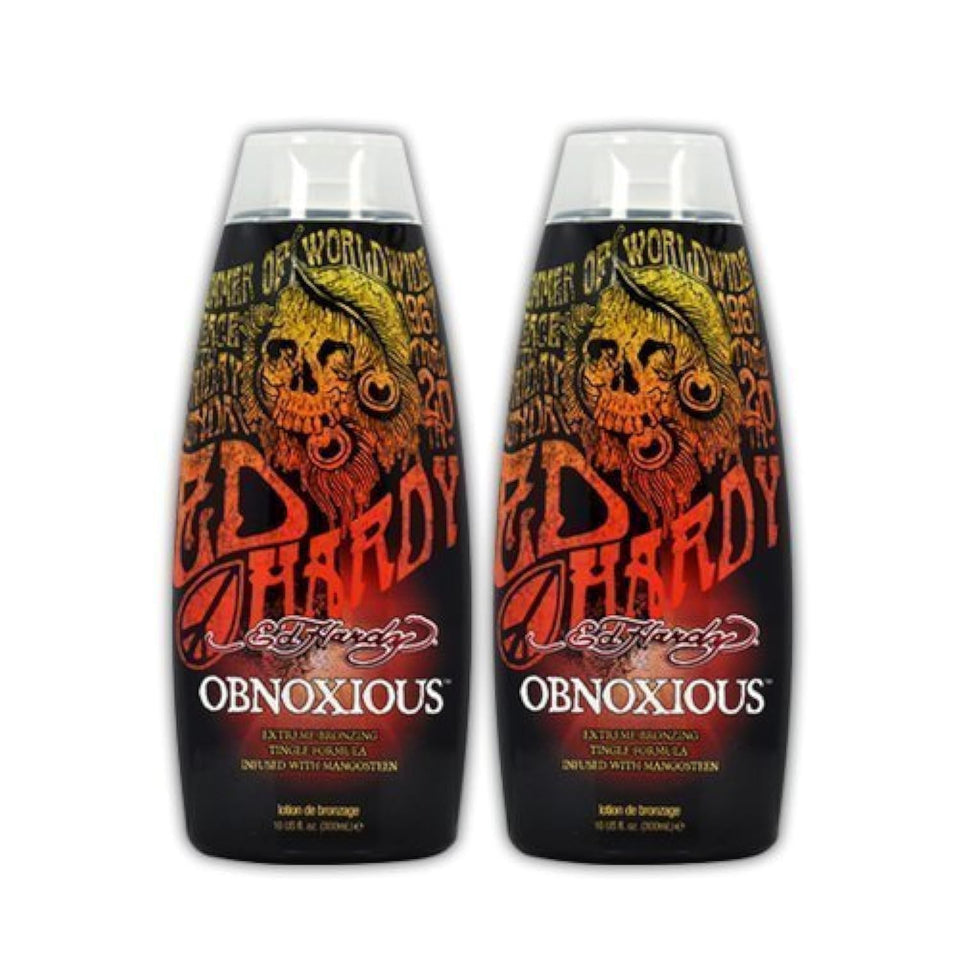 ED HARDY front packaging showing lot of two bottles and product labeling benefits
