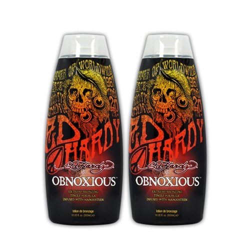 ED HARDY lotion texture close-up highlighting moisturizing finish and bronzer