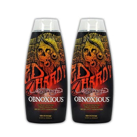 ED HARDY lotion texture close-up highlighting moisturizing finish and bronzer