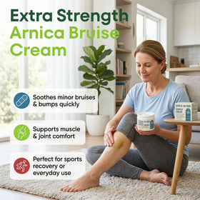 EdenEdges being applied to forearm demonstrating targeted care for bruises and swelling