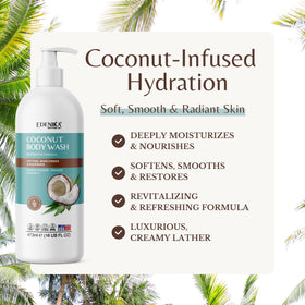 EDENIKA BOTANICALS back label close-up listing natural ingredients and directions