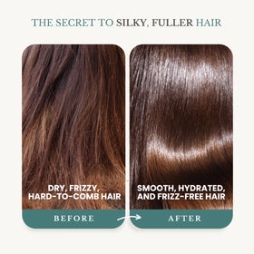 Edenika Botanicals conditioner pouring texture for deep hydration benefit