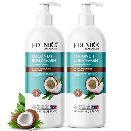 EDENIKA BOTANICALS front packaging showing 2-pack and moisturizing benefits