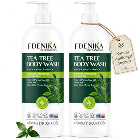 EDENIKA BOTANICALS front packaging showing two 16 fl oz bottles, clear labeling and benefits