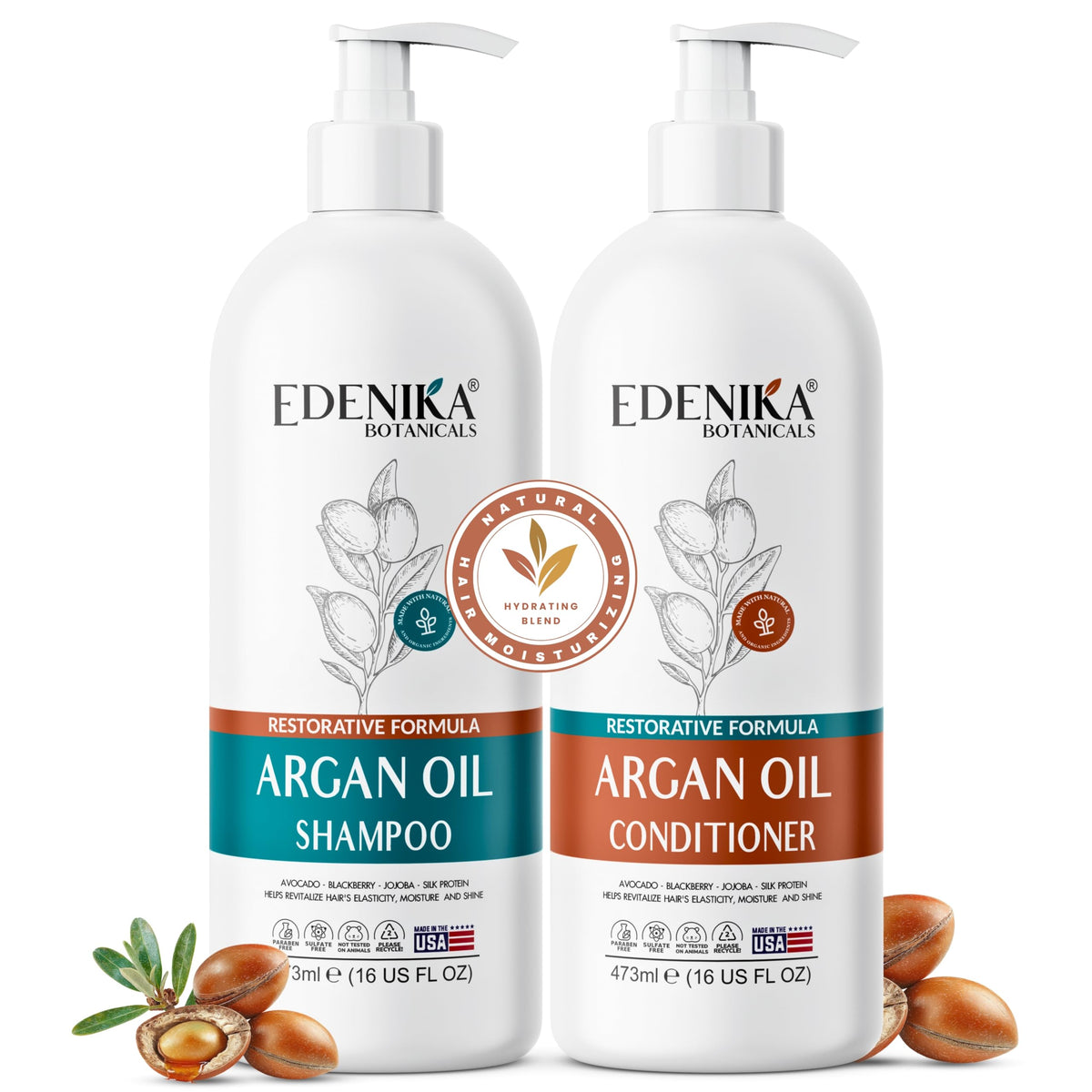 EDENIKA BOTANICALS front packaging showing bottles and benefits