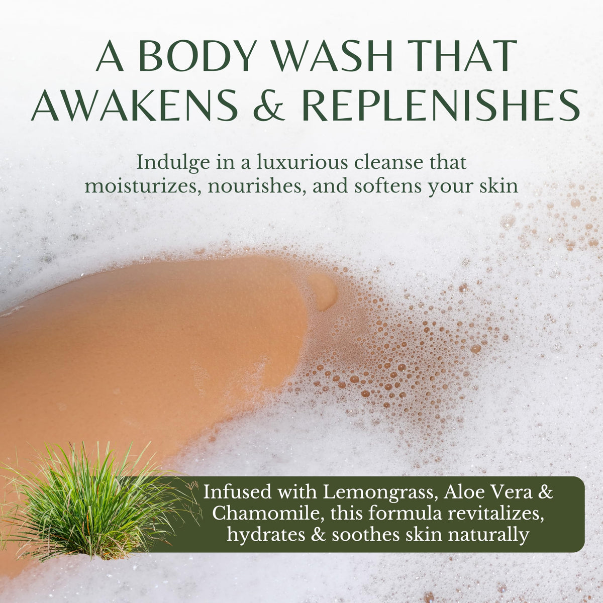 EDENIKA BOTANICALS pump dispensing gel to show texture and easy single-handed use benefit
