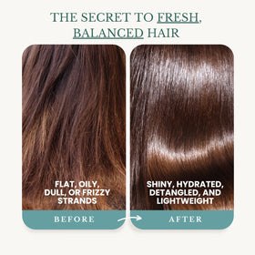 EDENIKA BOTANICALS conditioner cream close-up showing smoothing effect