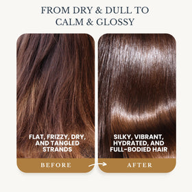 Edenika Botanicals conditioner pouring to show smooth detangling benefit