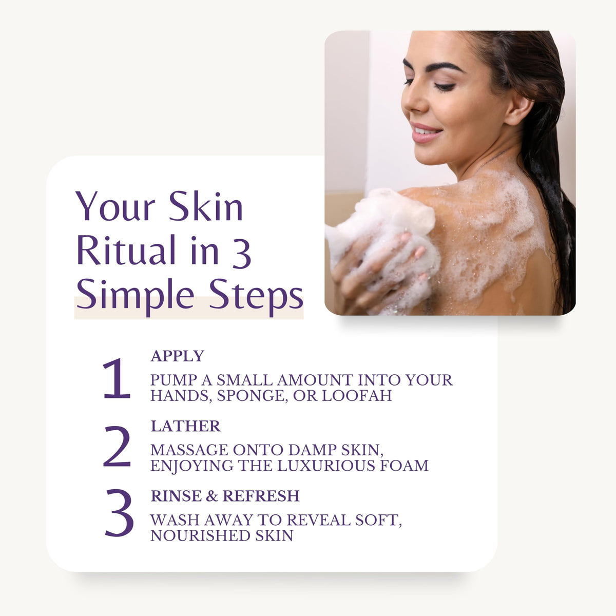 Edenika Botanicals poured into hand showing moisturizing oil-rich texture