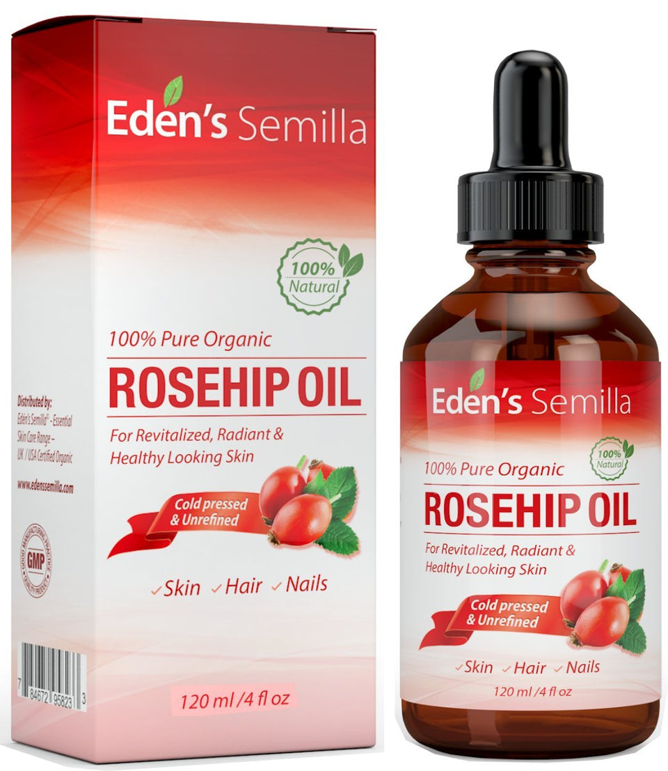 Eden's Semilla front label showing certified organic 4 oz bottle and benefits