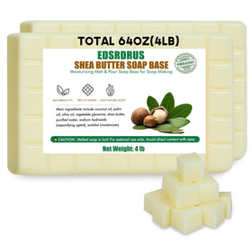 EDSRDRUS front packaging showing 4lb soap base and cubes for easy crafting