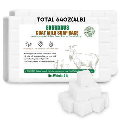 EDSRDRUS front packaging showing 4lb soap base and clear cube divisions for easy use