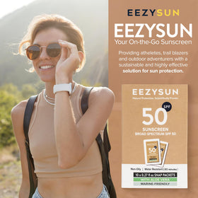 EEZYSUN application on arm spread smoothly showing hydration benefit