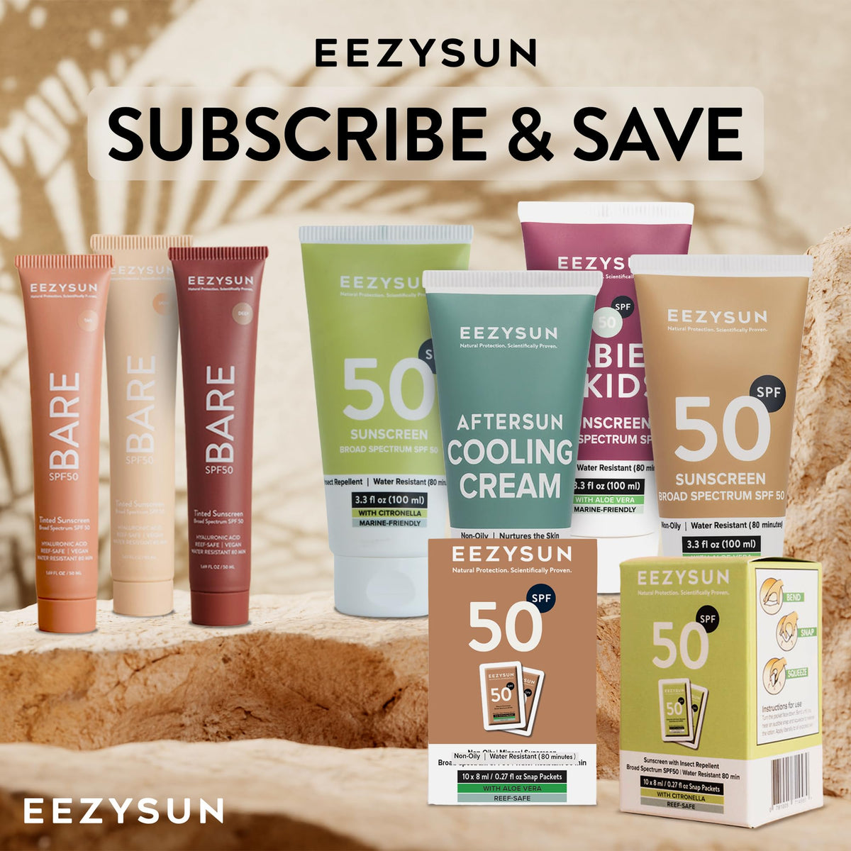 EEZYSUN outdoor use at beach lifestyle illustrating reef-safe protection
