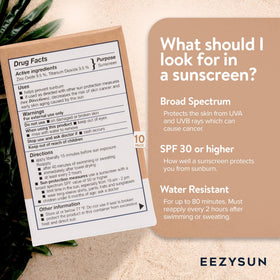 EEZYSUN open packet dispensing texture for easy single-use application