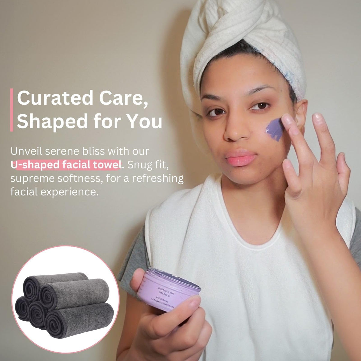 Efforest folded towel stack showing neat storage and salon readiness