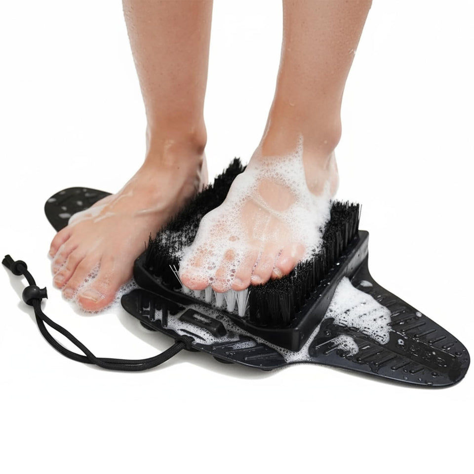 Efforest front view of black scrubber mat showing overall design and convenience